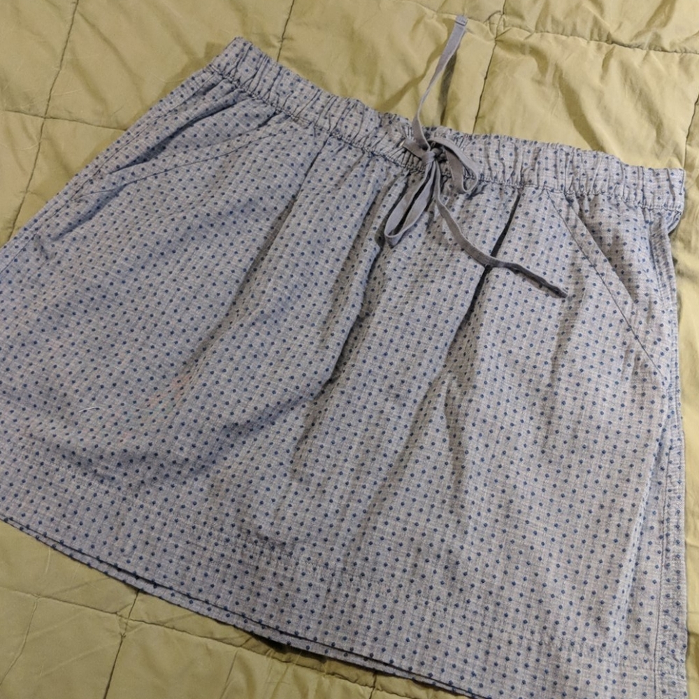 Chambray polka dot skirt